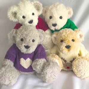 Fig Bear pdf knitting pattern download  - knitted flat - written in ENGLISH