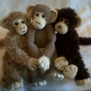 Cheeky Monkey pdf knitting pattern download - knitted flat - Written in ENGLISH