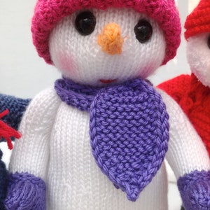 Snuggle the Snowman pdf knitting pattern download knitted flat written in ENGLISH image 2