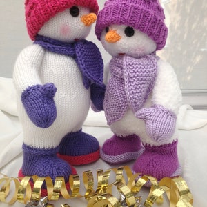 Snuggle the Snowman pdf knitting pattern download knitted flat written in ENGLISH image 5