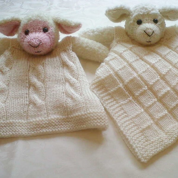 Baa Lamb Comfort Cuddle Couverture pdf modèle de tricot à télécharger écrit en ANGLAIS