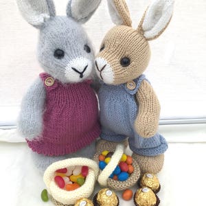 Elderberry Bunny PDF Knitting Pattern download knitted flat written in ENGLISH image 3