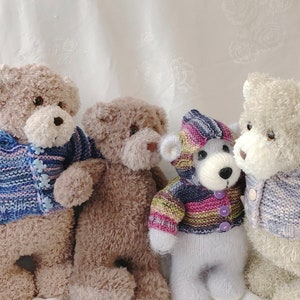 Blueberry Bear PDF knitting pattern Download - knitted flat - written in ENGLISH