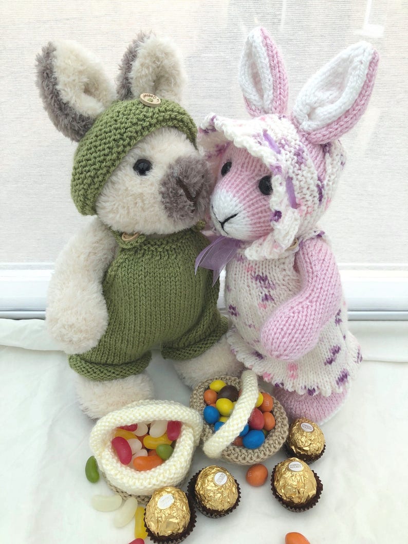 Elderberry Bunny PDF Knitting Pattern download knitted flat written in ENGLISH image 4