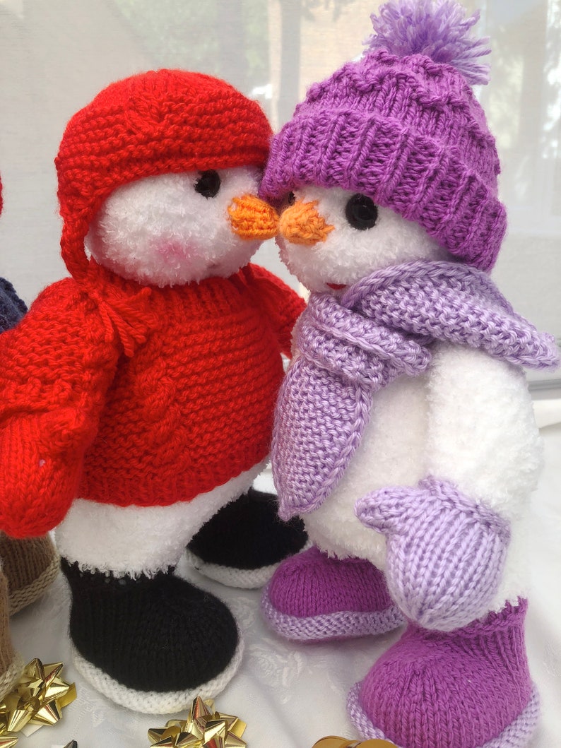 Snuggle the Snowman pdf knitting pattern download knitted flat written in ENGLISH image 8