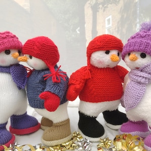 Snuggle the Snowman pdf knitting pattern download knitted flat written in ENGLISH image 9