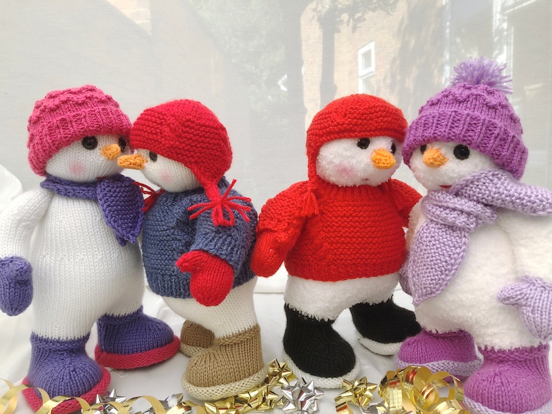 Snuggle the Snowman pdf knitting pattern download knitted flat written in ENGLISH image 9