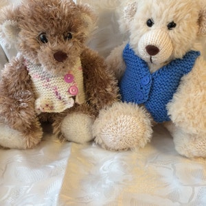 Tubs the Bear pdf knitting pattern download - knitted flat - written in ENGLISH