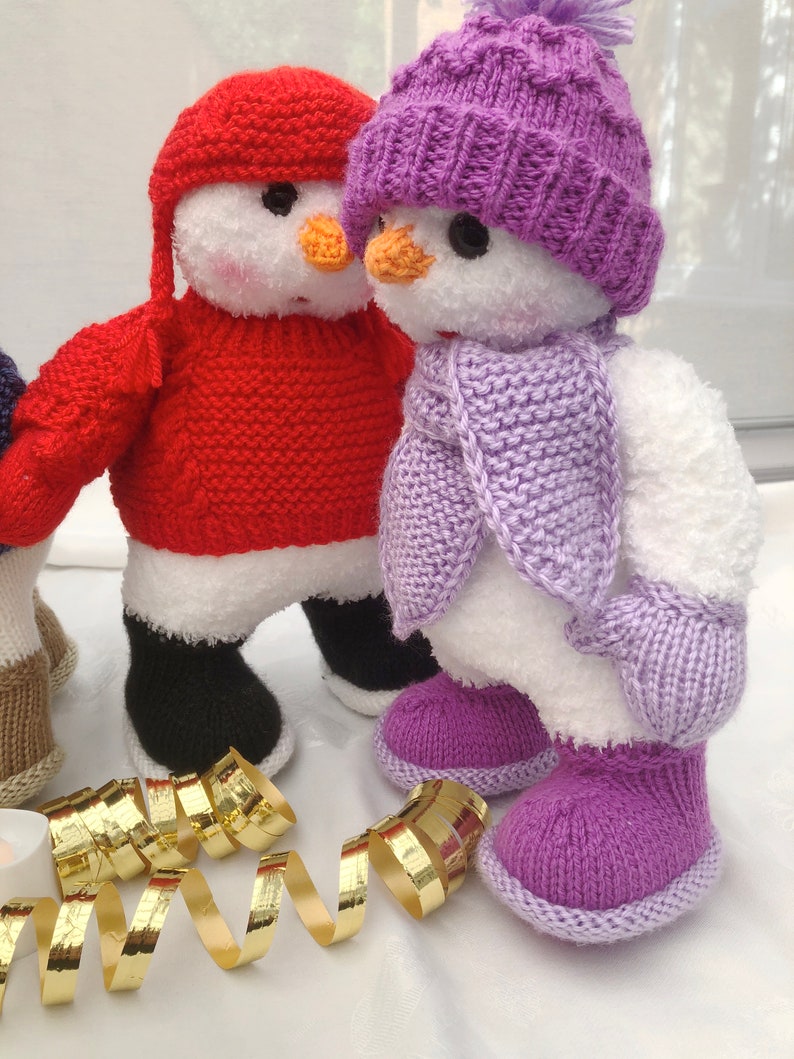 Snuggle the Snowman pdf knitting pattern download knitted flat written in ENGLISH image 10