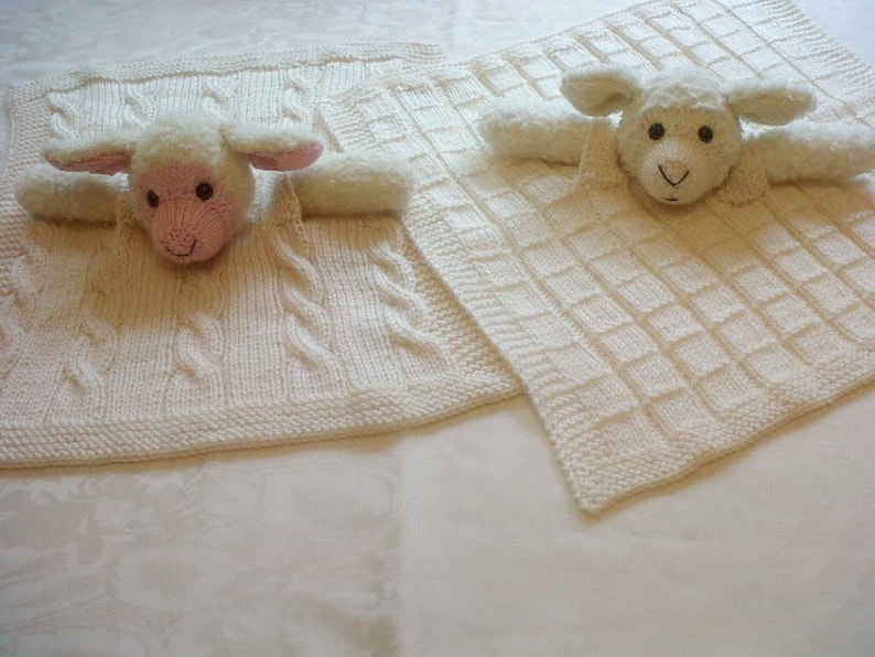 Baa Lamb Comfort Cuddle Blanket pdf knitting pattern download written in ENGLISH image 5