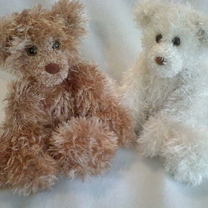 Bear Cub pdf knitting pattern download - knitted flat - written in ENGLISH