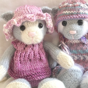 Cattytude Kitten pdf knitting pattern download - knitted flat - written in ENGLISH