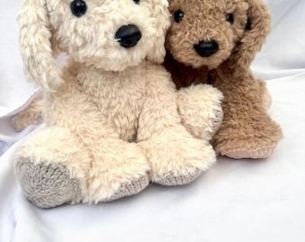 Chunky Faux Fur Puppy Knitting Pattern: 12-Inch Plush Toy PDF