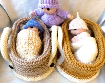 Baby Doll in Crib PDF knitting pattern Download -knitted flat - written in ENGLISH