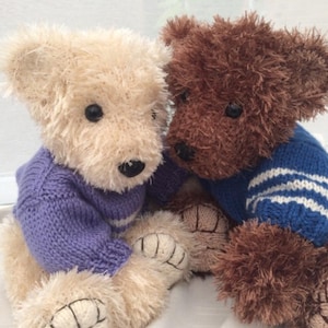 Huggleberry Bear PDF knitting pattern Download - knitted flat - written in ENGLISH