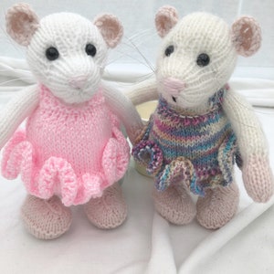 Mulberry Mouse PDF knitting pattern Download knitted flat written in ENGLISH image 3