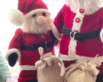 Santa Claus PDF Knitting Pattern download - knitted flat - written in ENGLISH