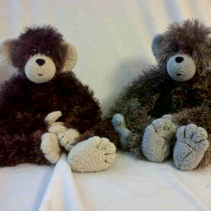 Maxee the Monkey pdf knitting pattern download - knitted flat - written in ENGLISH