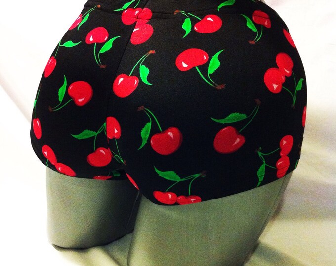Roller Derby Booty Shorts Cherry Print Medium Etsy