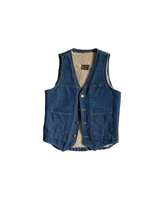 Vintage Wrangler Denim Lined Vest
