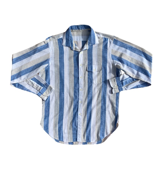 Vintage Striped Button-Up