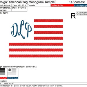 American Flag Monogram Frame