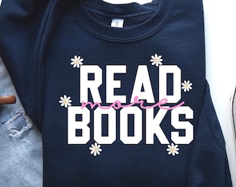 Sudadera con cuello redondo Leer más libros