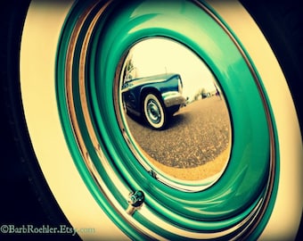 Vintage Wheel - Rustic Wall Art - Classic Car Art Prints - Retro Print - Vintage Car Photography - Garage Art - 8x10