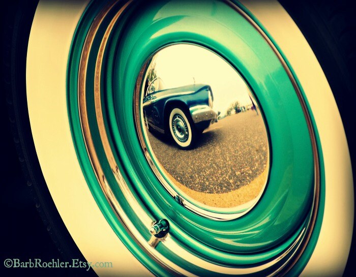 Vintage Wheel Rustic Wall Art Classic Car Art Prints | Etsy