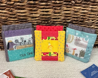 Teabag pouch, Flex frame, Pouch for notions, make up, jewellery