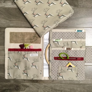 Cross stitch project folder / “Oh Deer” / Embroidery case / Cross stitch organizer / Project organizer for English Paper Piecing