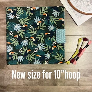Cross stitch project folder / large / for 10 inch hoop )Embroidery case / Cross stitch organizer