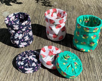 Thread catcher / portable / knitting / crochet / embroidery / slow stitching