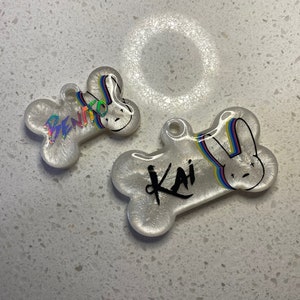 Bad Bunny Inspired Pet Tag, Custom Dog Tag, Cat Tag, YHLQMDLG, Bad Bunny Merch, Dog Mom, Dog Dad, Personalized Pet Gifts, Bad Bunny Art