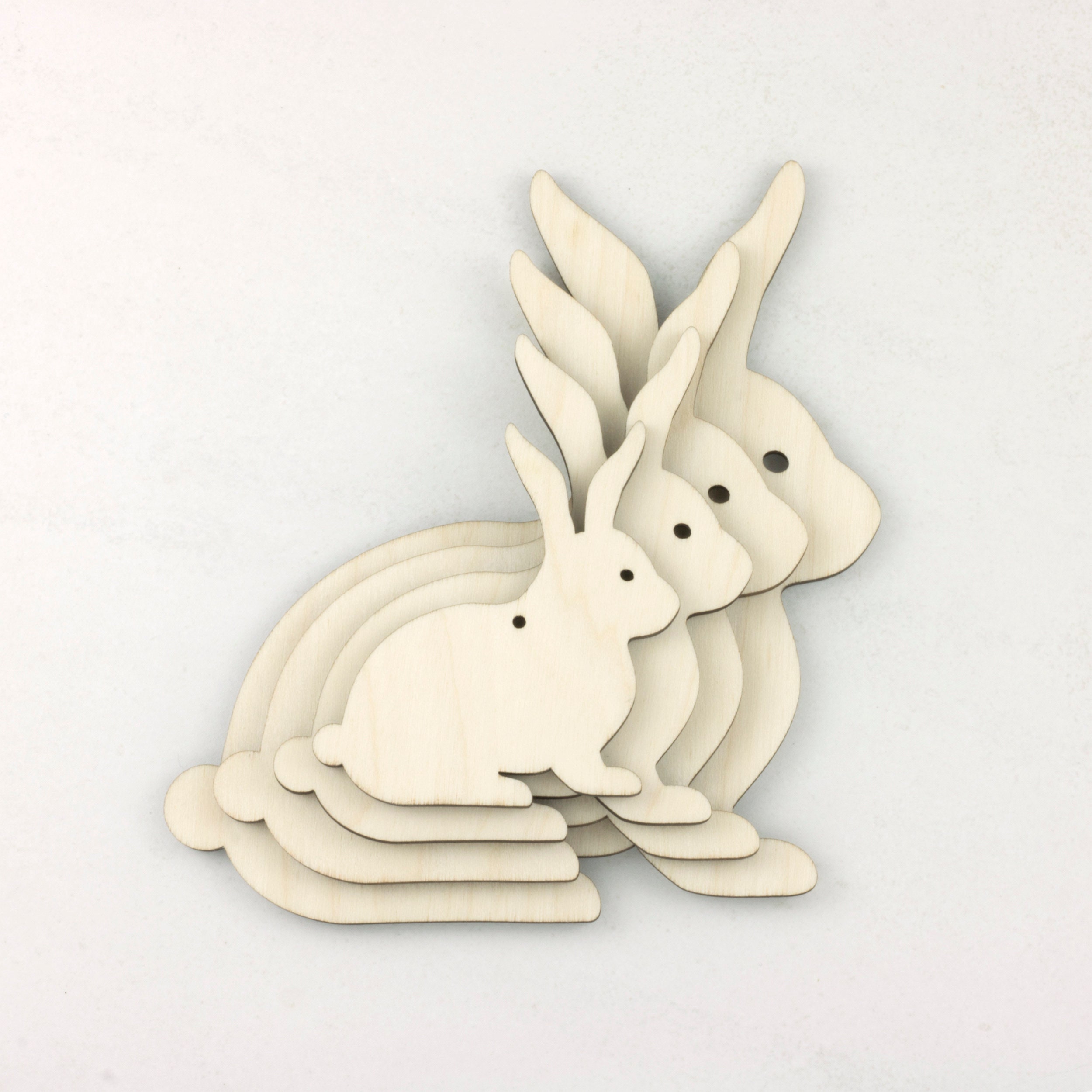 BUNNY RABBITS Birch Wood Shapes for Hanging Decoration or Gift Etsy UK