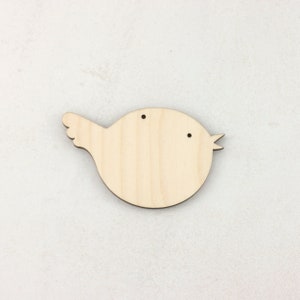 Wooden Robin Christmas Decoration Ornament, Gift Tag, Blank Craft Shape image 2