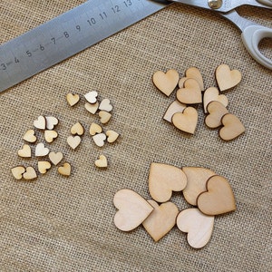 Wooden Solid Hearts,Cardmaking, Scrapbook,Art Projects, Table Decoration