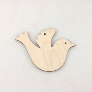 Wooden Dove for Wedding Wish Tree or Christmas Decoration Ornament, Gift Tags, Blank Shapes image 2