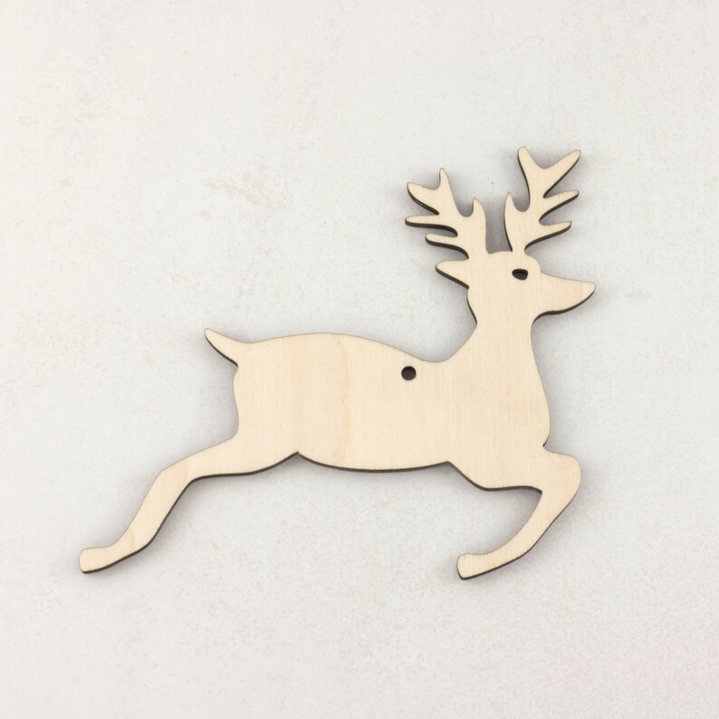 Wooden Christmas Decoration Stag Christmas Tree Ornament Etsy