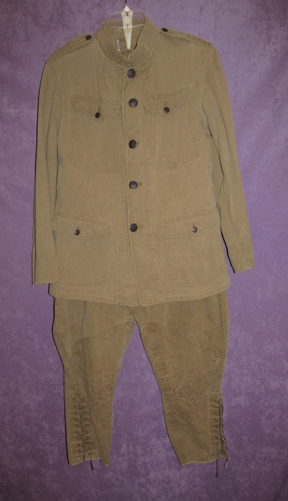 WWI Army Rare Uniform Cotton 1917 Jacket Breeches