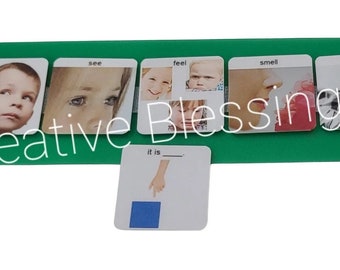 Poly Sentence Strip for Communication Books Autism Speech Language therapy