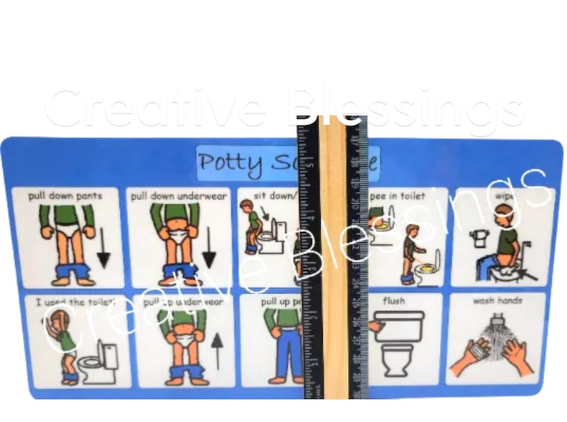 Personalized Boys Potty Training Chart, Autism Visual Schedule, Toilet ...