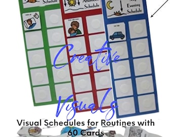 Daily Visual Schedule: 60 Picture Cards for Autism, ADHD