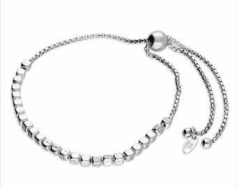 Men's Women 925 Sterling Silver Adjustable Braided Bracelet DIY-KAREN 696 Men's Women 925 Sterling Silver Adjustable Braided Bracelet DIY-KAREN 696