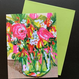 From A Ribbon Single Note Card from Original Painting