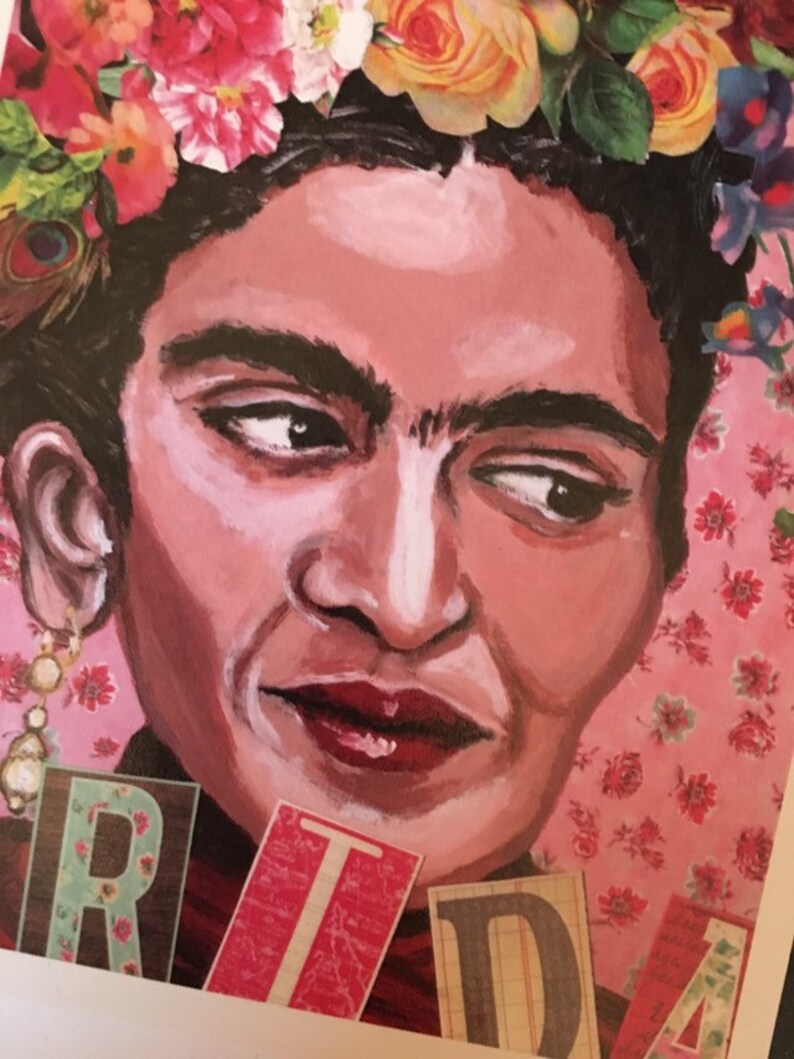 Frida Kahlo Collage Set of 5 Notecards From Original Painting