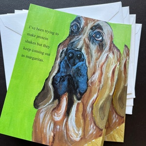 Margarita Dog Notecard Set From Original Painting