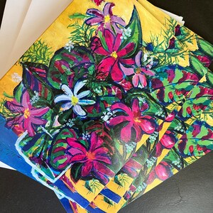 Happy Yellow Note Card Set from Original Painting