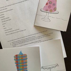 Kit de papel de isolamento de cartão de aniversário feito à mão para crianças e adultos