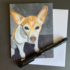 Tarjeta de nota individual de Luther Pup de la pintura original